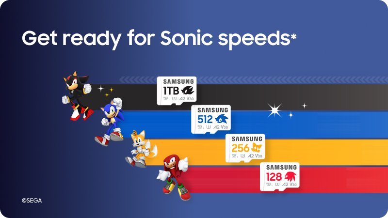 Samsung Announces New Sonic the Hedgehog™ PRO Plus Micro SD Cards